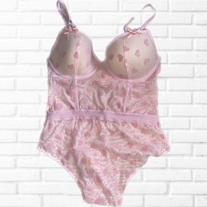 Heart print lingerie